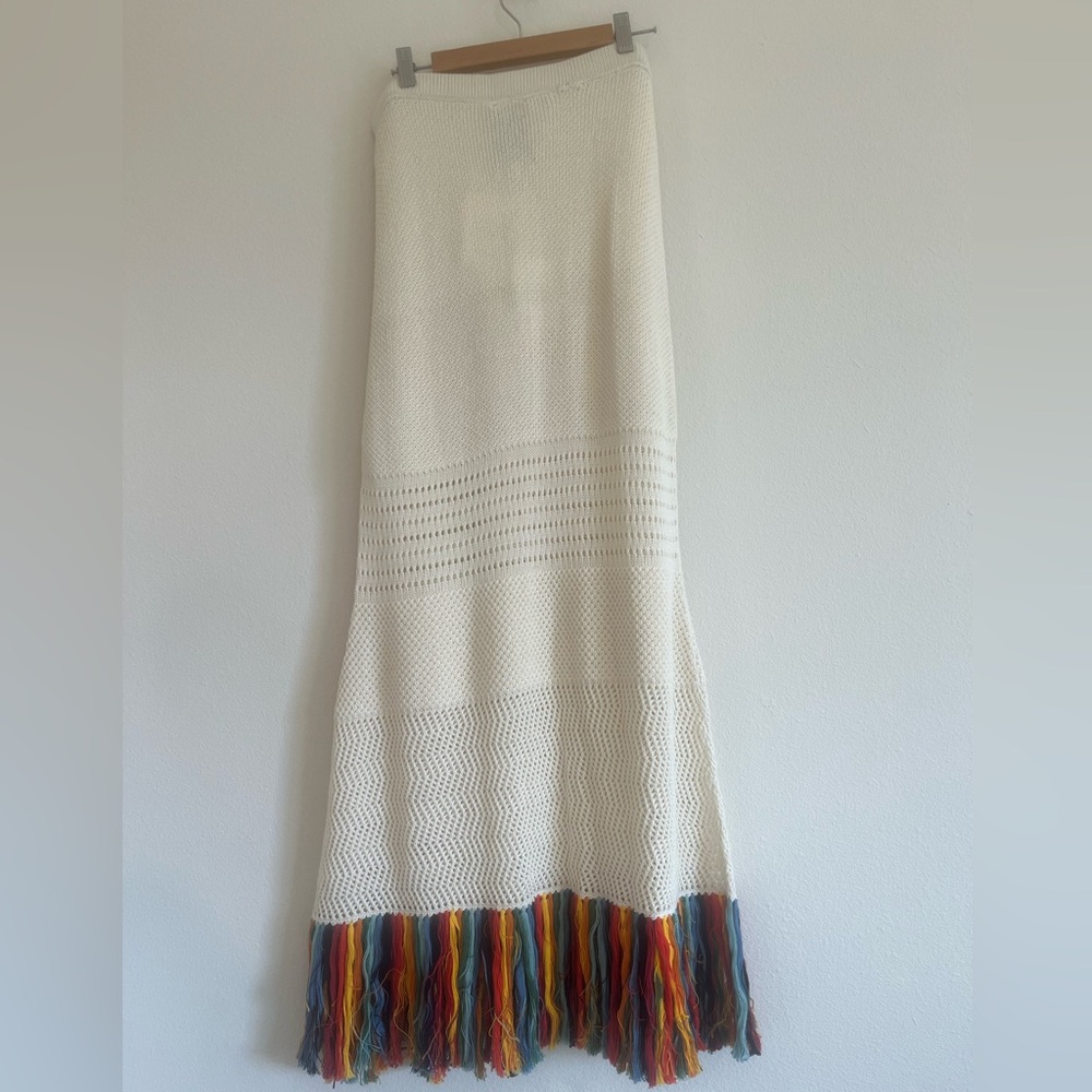 Colorful Striped Knit Skirt - Picture 4 of 8
